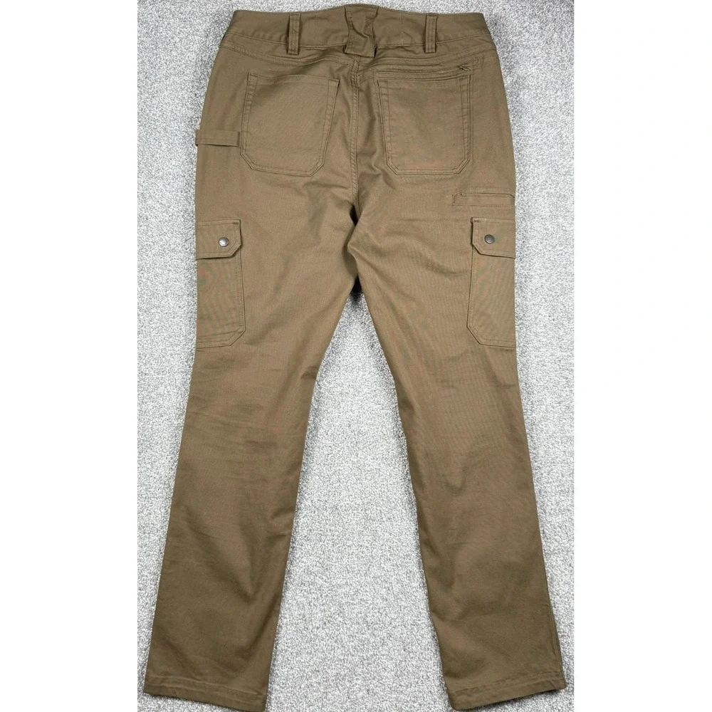 Duluth Trading Co Cargo Pants Women 12 x 33 Brown Curvesetter Stretch Outdoor